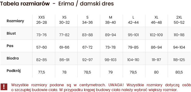 Tabela rozmiarów