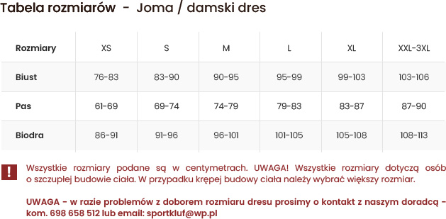 Tabela rozmiarów