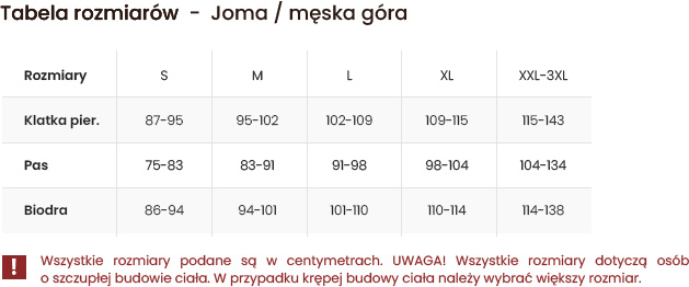 Tabela rozmiarów